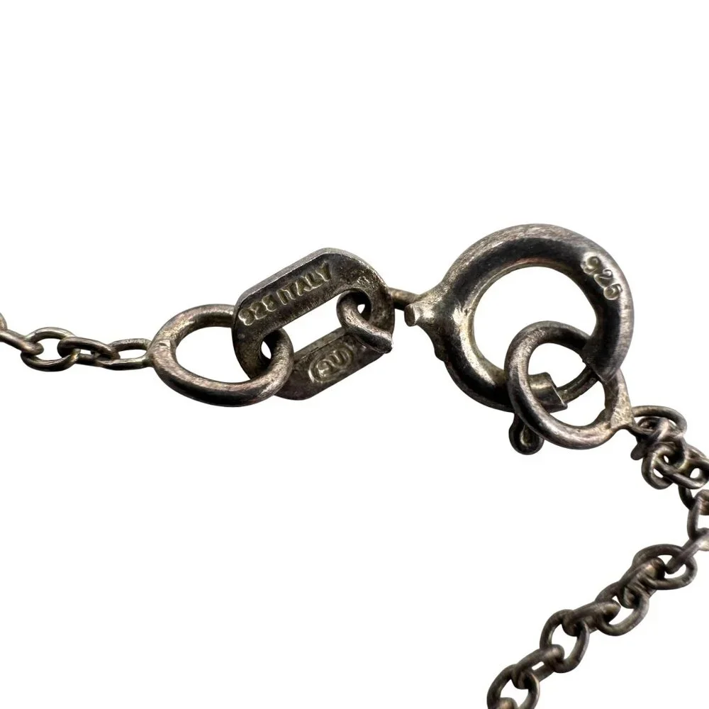 Vtg  Tinkerbell Fairy Pendant Necklace With Crystal Wings 925 Sterling Silver - Picture 4 of 7